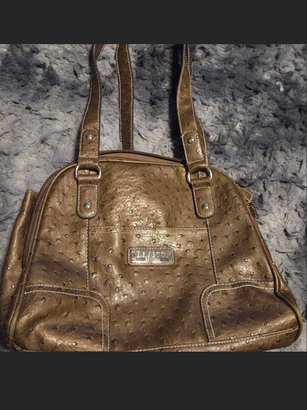 Brown Rosetti Tote Bag